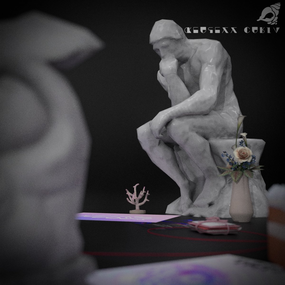 ConchCollective's tweet image. It's getting kinda late, and as nightfall takes over, so do some of our thoughts. Hey, doesn't this statue seem like it's deep in thought, too? What do you think it's pondering over? 

#Splatoon #Splatoon3