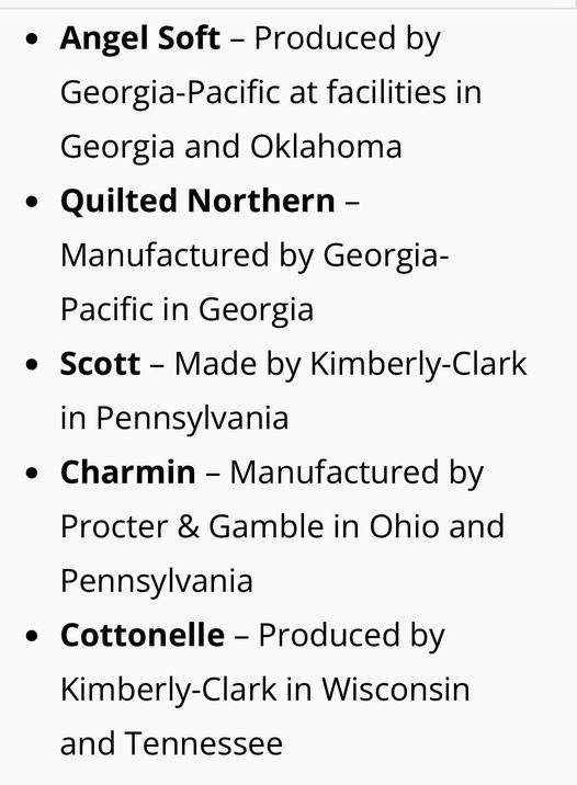 woofknight's tweet photo. Thought I’d help you toilet paper panic people out.    Here’s where it’s made.    Doesn’t arrive on a ship.     Please stop …. https://t.co/HOwYTwGtSd