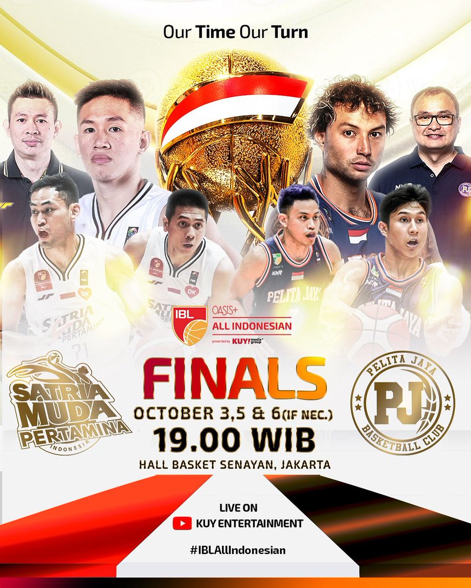 IBLindonesia's tweet photo. IBL Fans, merasa deja vu? Rematch Final #IBL2024: Jakarta Rivalry.

@SatriaMudaIDN vs @pelitajaya1987 

Siapa yang bakal bawa pulang #PialaMenpora pertama IBL? 

#IBLAllIndonesian #IBL #IBLIndonesia #BasketIndonesia https://t.co/MooMIHfae9