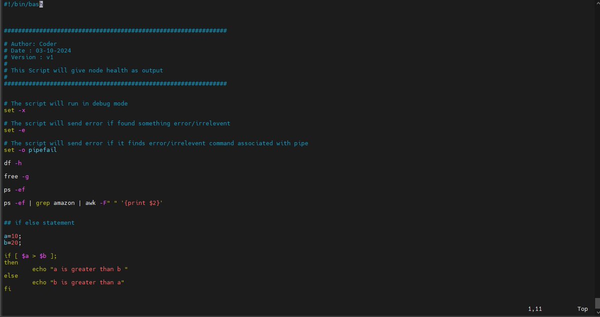 🚀 Exciting progress in my Linux journey! Implemented shell scripting best practices like set -x, set -e, set -o pipefail, if-else, for loops, grep, pipe, parameter, and awk. 🖥️

#DevOps #Linux #ShellScripting #RemoteWork #TechJourney #OpenToWork