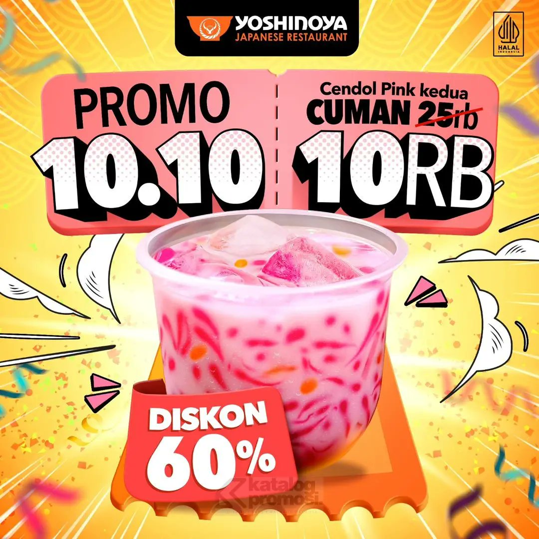 katalogpromosi's tweet image. 🎉 Yuk serbu PROMO 10.10 di Yoshinoya! Cendol Pink kedua cuma 10rb! 😍💖 Pas buat nongkrong bareng bestie tanpa bikin dompet bolong! 😎 Periode sampai 15 Okt aja, gaskeun! 

Klik di sini untuk info selengkapnya 👉 katalogpromosi.com/promo-yoshinoy…

#PromoYoshinoya #Diskon1010 #PinkCendol…