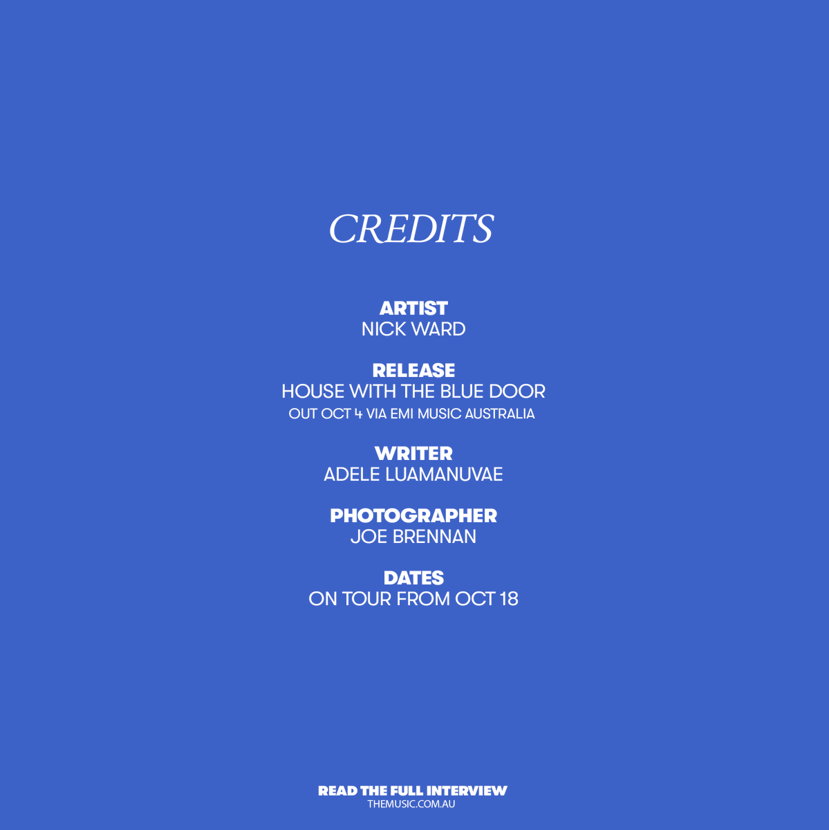 Meet this week's cover artist: <a href="/nickwarddd/">nick ward</a>!
To say that listening to Nick Ward is an “experience” feels almost like a cop out, especially given how emotionally riveting, ambitious and dynamic his music is.
Read the cover story on The Music: themusic.com.au/features/nick-…