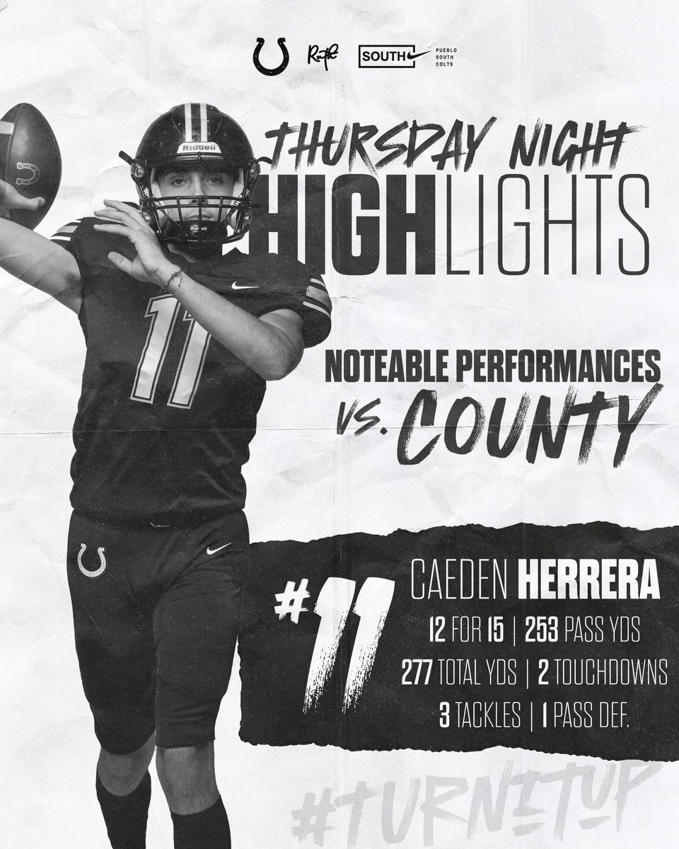 Pueblo South Football (@pueblosouthfb) on Twitter photo ππππππππ πππππ π»πΌπΊπ»ππππππ.
We had some solid offensive contributions, as well as a solid defensive showing through last nightβs running clock.
Take a look at some of the top performances of the night as we prepare for another early one on Thursday at ππππππππ πππππ π»πΌπΊπ»ππππππ.
We had some solid offensive contributions, as well as a solid defensive showing through last nightβs running clock.
Take a look at some of the top performances of the night as we prepare for another early one on Thursday at