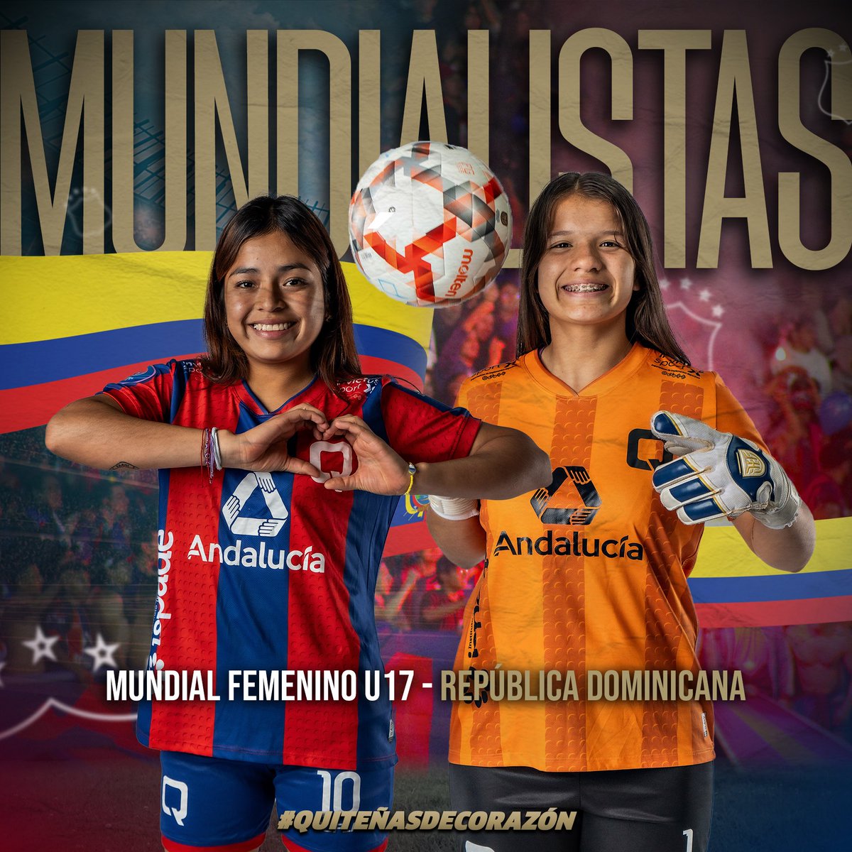 Nos complace anunciar que Emily Delgado y Nayely Rodríguez han sido seleccionadas para representar a nuestro país 🇪🇨 en el mundial femenino sub-17 que se disputará en República Dominicana 🇩🇴 . 

¡La familia #azulgrana les desea éxitos! 💙❤️

#QuiteñasdeCorazón 
#futfem <a href="/LaTri/">La Tri 🇪🇨</a>
