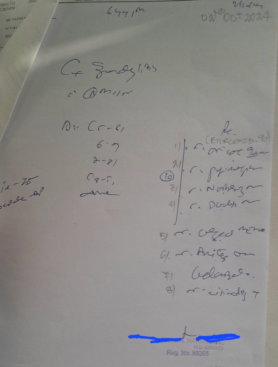 lazydoc's tweet image. Consult with an M.S.Ortho, for Peri-arthritis shoulder.AND Rx,8 medicines, 6 nutraceuticals, 1 COX-I Adv.Osteopathy,hey Durgamata !!,what in the world is that ? If this is the way an Dr treats another Dr.,मार नहीं पड़ेगी तो क्या होगा!!Remember,fees paid, he insisted for rcpt.