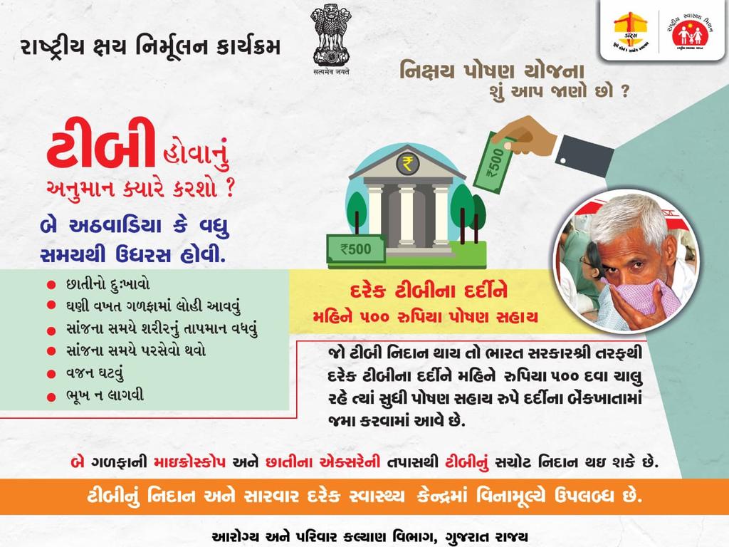 CdhoSabarkantha's tweet image. ટીબી હોવાનું અનુમાન ક્યારે કરશો..?
આવો ટીબી મુકત ભારત ના પ્રયાસોમાં સહભાગી બનીએ..
નિક્ષય મિત્ર બની ટીબી ના દર્દીને પોષણયુક્ત આહાર કિટ આપીએ..
#TBmukatBharat #TBharegaDeshJeetega
#HealthAwareness #healthyfood #HealthcareForAll