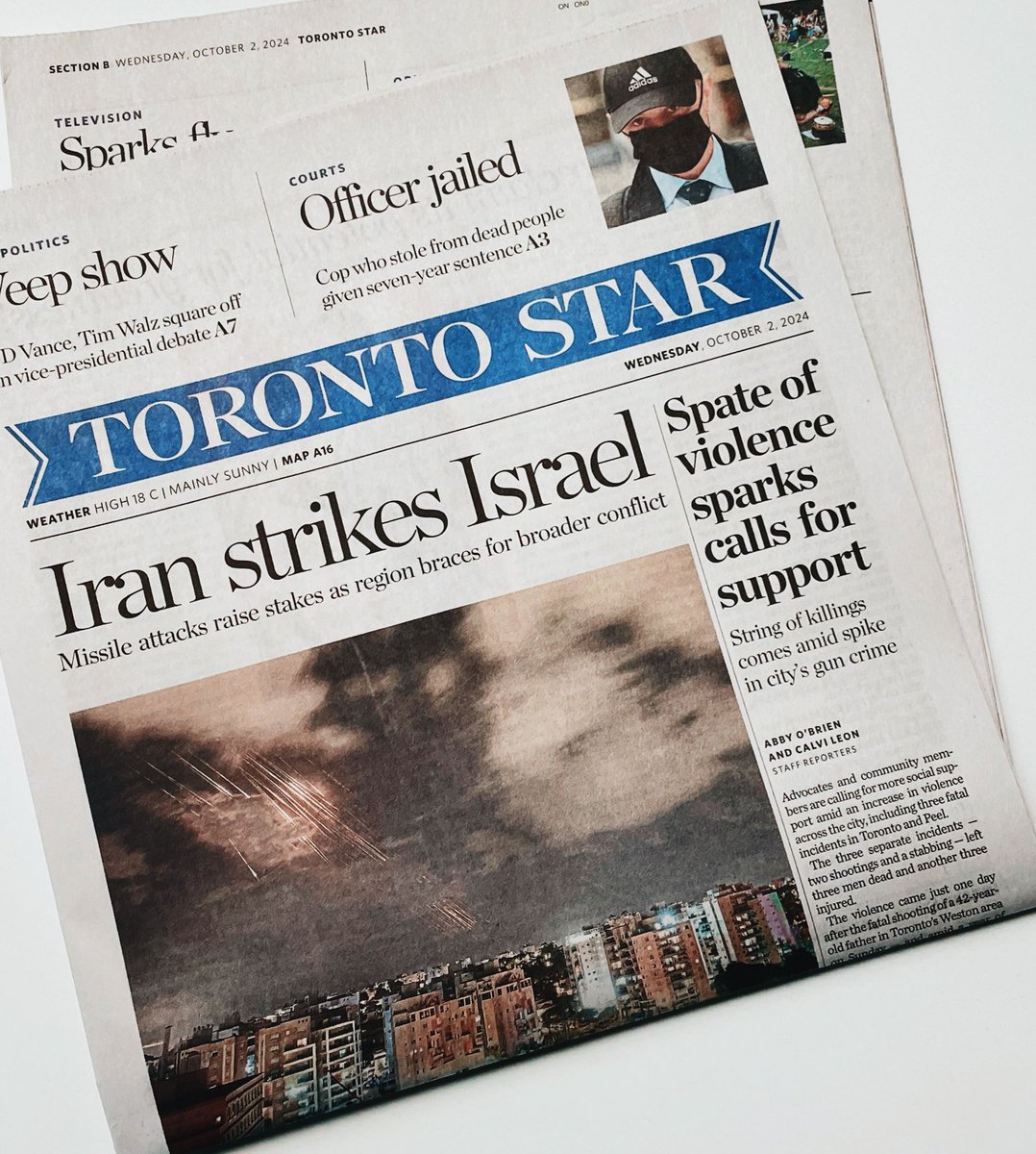 Excited to announce that I’m joining the <a href="/TorontoStar/">Toronto Star</a> as a reporting intern!

My first assignment is with the city &amp; breaking news desk. Kicking it off on a high note with my first physical file on the front page. 

Got a tip or story idea? Reach out to
abbyobrien@thestar.ca