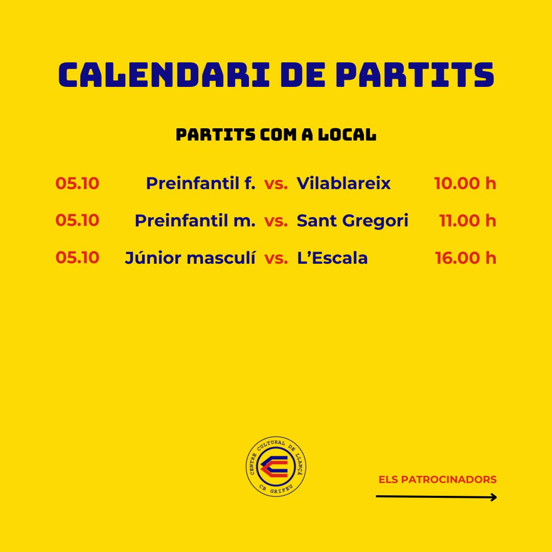 Club Bàsquet Grifeu-Llançà tweet media