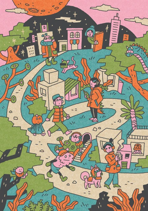 久しぶりにオリジナルイラスト。配色やテクスチャなど色々試してみています。 
