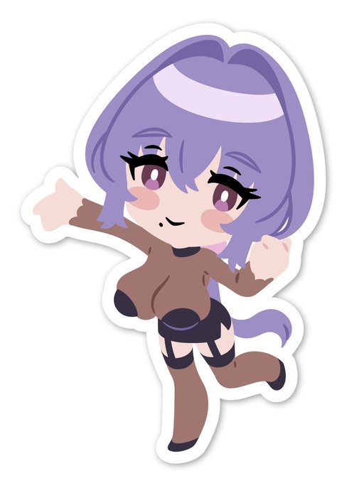 何かに使うかもしれないママサキュバスのちびキャラ描いた☺️ 