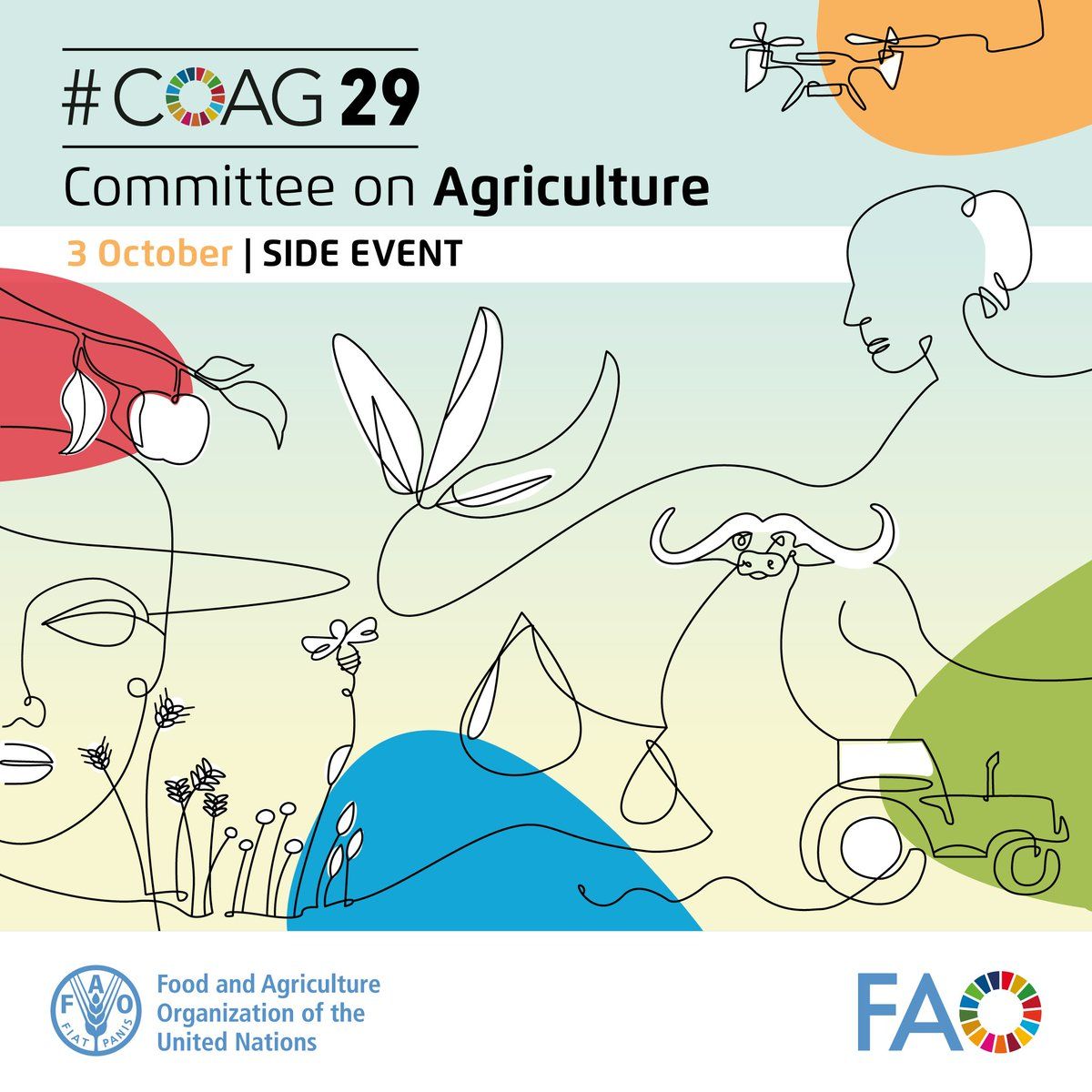 FAO Innovation (@faoinnovation) on Twitter photo Join us #Today for a special side event during #COAG29!
We'll discuss the uptake & scaling of technologies & innovations to transform #AgrifoodSystems.
🕛 12:15-13:45 CEST
📍 <a href="/FAO/">Food and Agriculture Organization</a> & Online
🎥 buff.ly/3XPXiQy
#AgInnovation <a href="/MartinVncnt/">Vincent Martin</a> <a href="/FAO4Members/">FAO4Members</a> <a href="/FAOScienceChief/">FAO Chief Scientist</a> Join us #Today for a special side event during #COAG29!
We'll discuss the uptake & scaling of technologies & innovations to transform #AgrifoodSystems.
🕛 12:15-13:45 CEST
📍 <a href="/FAO/">Food and Agriculture Organization</a> & Online
🎥 buff.ly/3XPXiQy
#AgInnovation <a href="/MartinVncnt/">Vincent Martin</a> <a href="/FAO4Members/">FAO4Members</a> <a href="/FAOScienceChief/">FAO Chief Scientist</a>