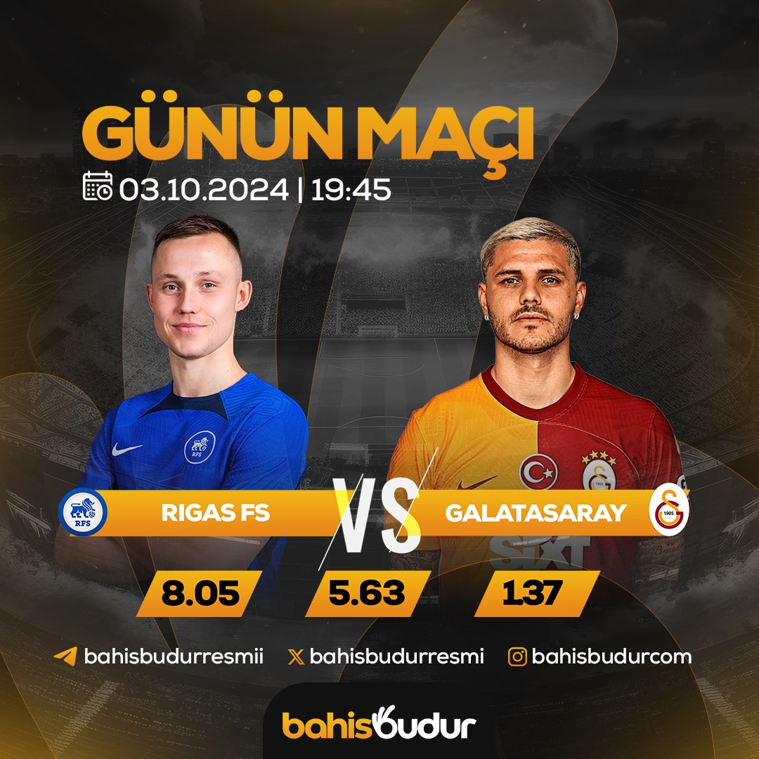 Bahisbuduur's tweet image. 💥 Futbol Çoşkusu, #BahisBudur'da zirveye taşınıyor!

⚽️ #RIGASFS ⚔️ #GALATASARAY

▶️ İlk yatırımınıza özel %100 Spor Bonusu!

👆Yüksek oranlı bahis seçenekleri ile kesintisiz slot imkanı!

⚡️Lisanslı ve güvenilir bahis deneyimi için tek adres 

🔗 budur.direct