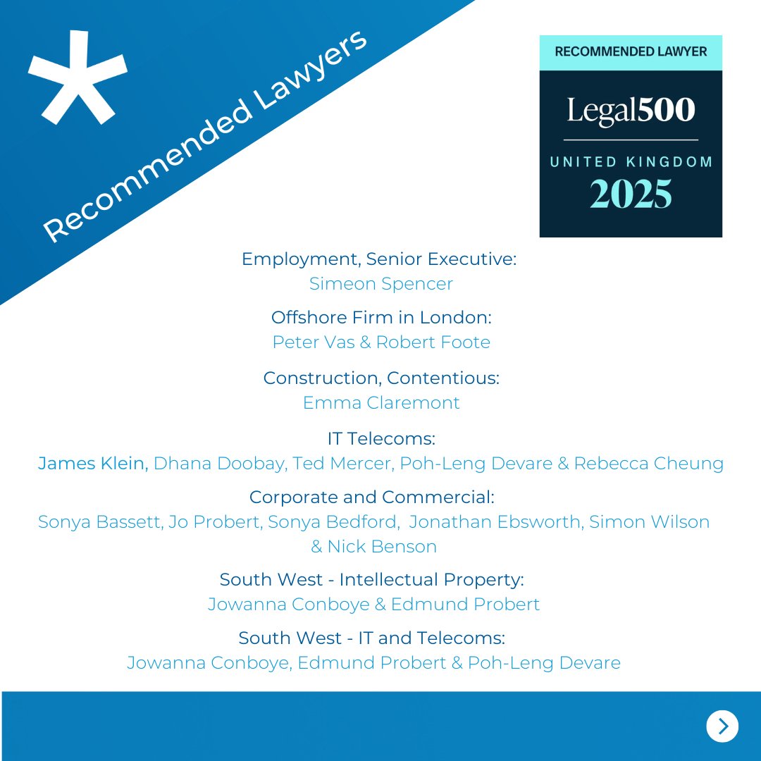 Spencer West has been ranked by Legal 500 in 6 practice areas, tipped as a Firm to Watch in 2 more, and has had 5 Leading Partners, 1 Next Generation Partner, and 20 Recommended Lawyer citations.

#Legal500 #SpencerWest #ProudMoment #Lawyers #Recognition #FutureSuccess