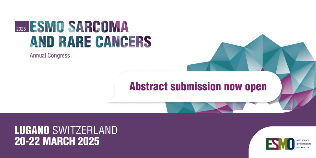 📣Be part of the future of #Sarcoma and #RareCancers care! Abstract submission for ESMO Sarcoma and Rare Cancers 2025 in Lugano (20-22 March) is open 
⏰Submit by 7 January to share your work and connect with leading experts. #ESMOSarcomaAndRareCancers25
🔗ow.ly/KeeX50TASu2