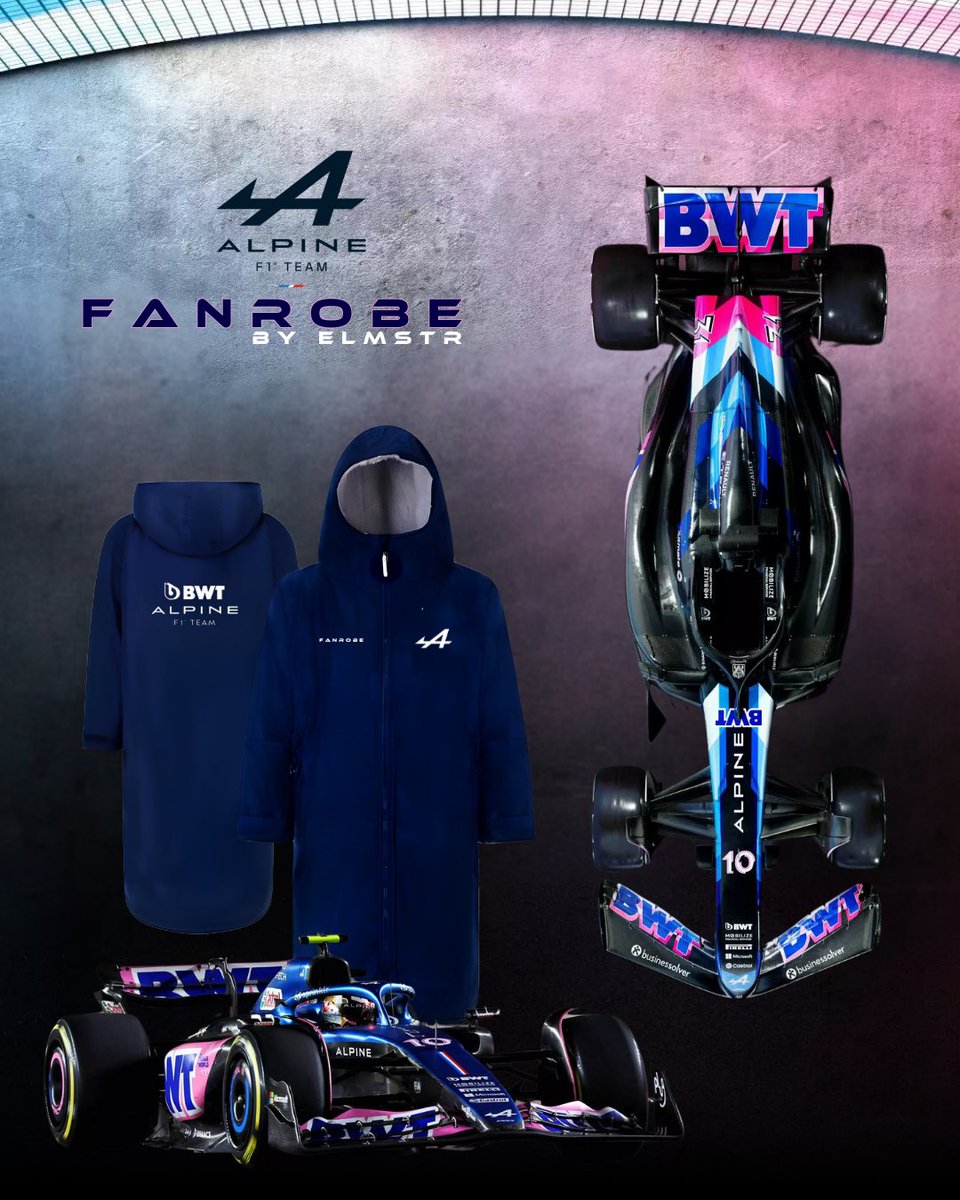 ALPINE F1 FanRobes are on the way!🏎️💨 

Get notified when they are available to order fanrobe.com/pages/alpine-f1 - click the 🔔 ‘Notify me when available’ button! 

Everyone who has signed will be first in line to purchase and will receive an early bird 10% discount!
<a href="/AlpineF1Team/">BWT Alpine Formula One Team</a>