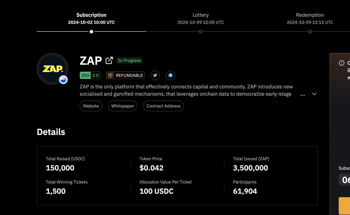<a href="/zaponchain/">ZAP ⚡️</a> , where $KIRA is born, is zapping⚡️⚡️⚡️
bybit.com/en/web3/ido/de… 
Thank you for your support☺️