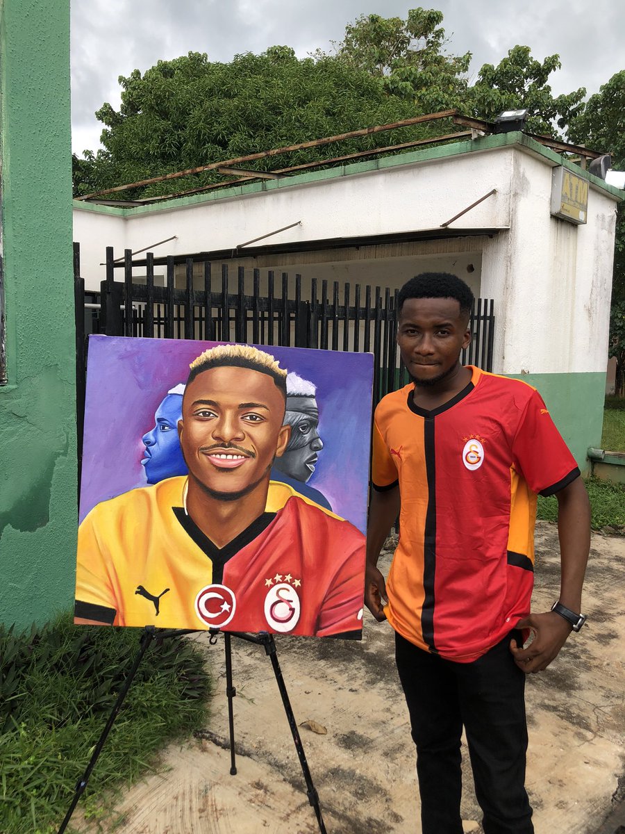 The <a href="/victorosimhen9/">Victor Osimhen</a> artwork is finally here. 

It took me 1 week to create this painting. 
Please help me retweet. 🙏🏽

<a href="/Galatasaray/">Galatasaray EN</a> <a href="/NGSuperEagles/">🇳🇬 Super Eagles</a> <a href="/boniface_jrn/">Victor Boniface</a> <a href="/yabaleftonline/">YabaLeftOnline</a> <a href="/GossipMillNaija/">Gossip Mill Nigeria</a> <a href="/legitngnews/">Legit.ng | Leading the way</a> <a href="/Bod_repuplic/">B.O.D</a>