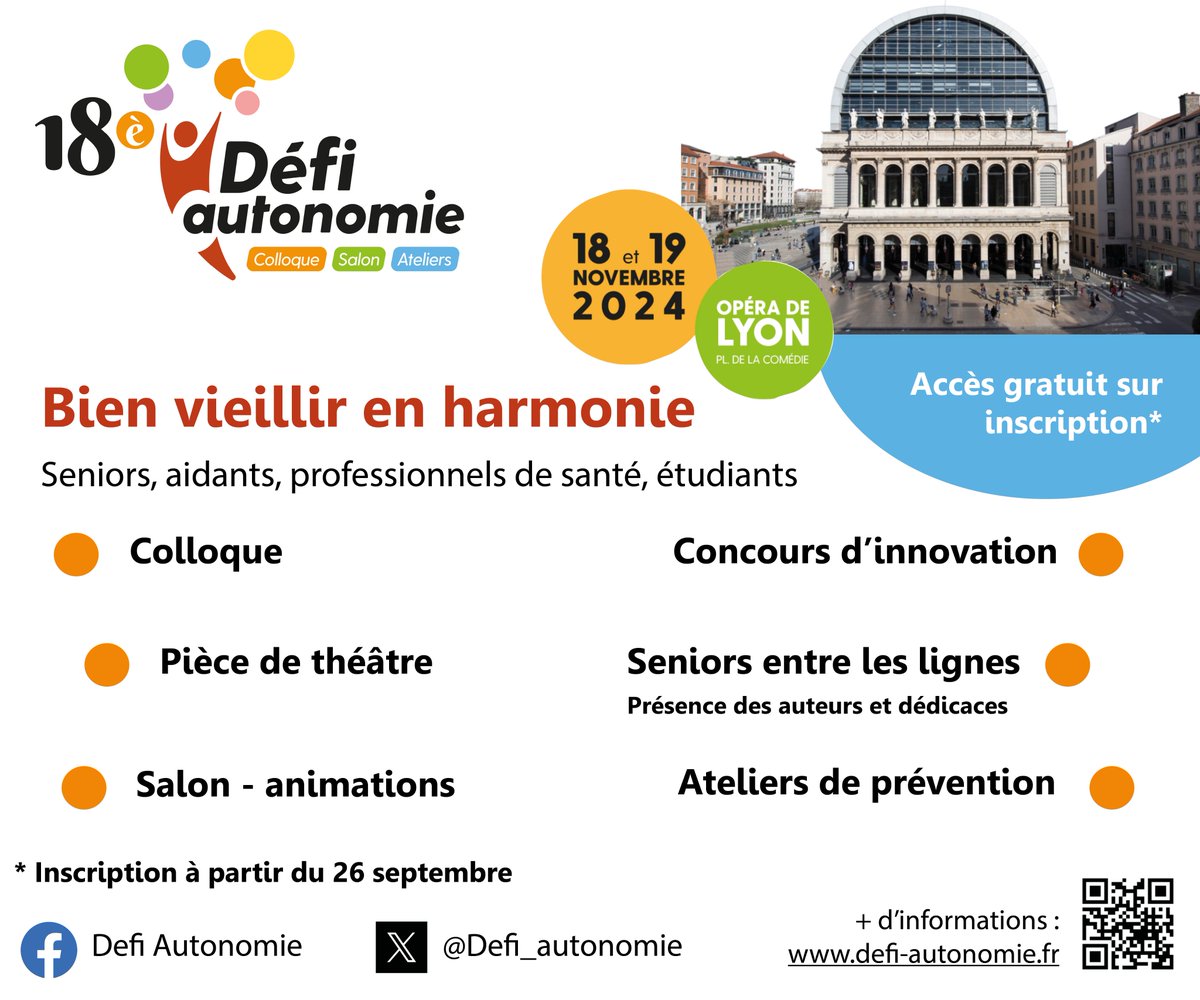 📆18ème édition du Défi Autonomie : inscriptions OUVERTES ! 

🗣️ Inscrivez vous en cliquant sur le lien ci-après : plateforme.defi-autonomie.com/inscription