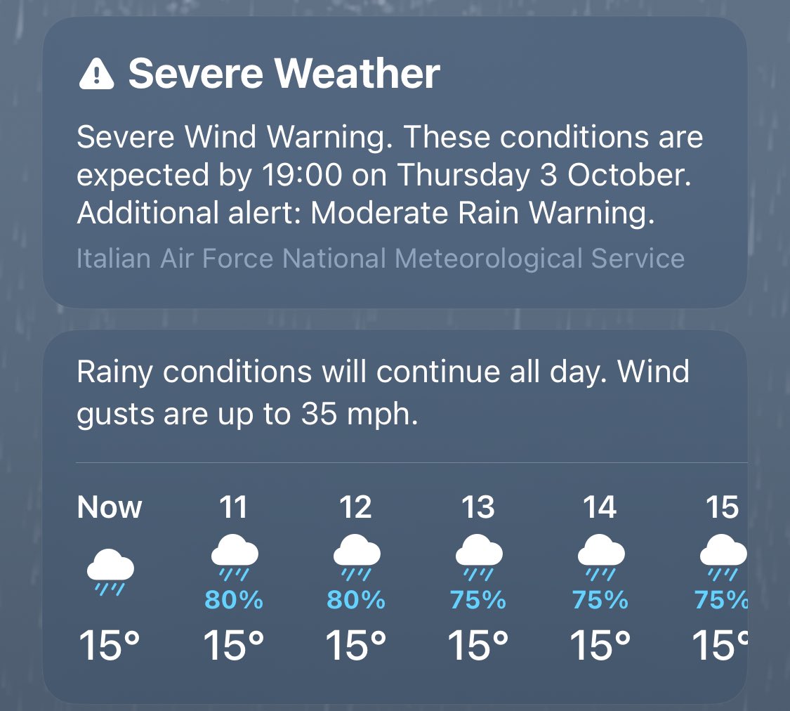 Yeah, I’ve noticed.. not the kind of weather you want in Venice. I’m flying home today (.. if the weather allows!), but a later flight. Trying to make my way to an indoor place where I can also drop my hold-all off for a few hours. Walked outside for 10 mins, it’s soaked 🥲