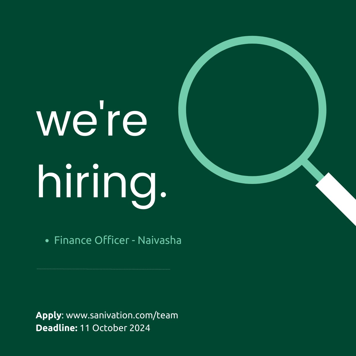 Seeking a Finance Officer to manage our financial reporting, budgeting, and compliance.

📋 Requirements:
CPA Part II (or Part I w/ a business degree)
3+ yrs of finance experience
ERP experience (NetSuite preferred)

📍 Location: Naivasha

Apply: sanivation.com/team by 11 Oct