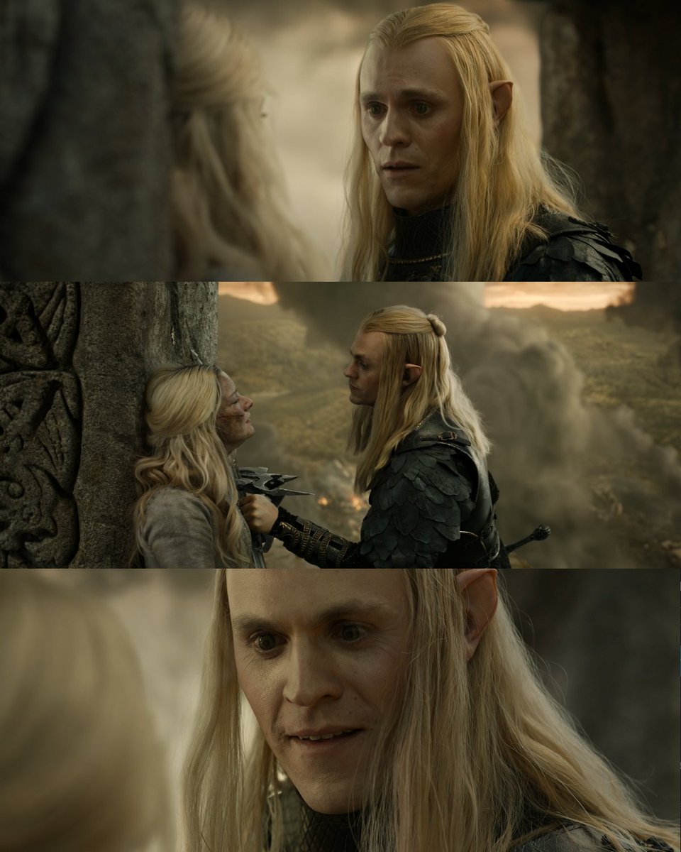 "I would have put a crown on your head" whilst stabbing Galadriel with Morgoth's crown🔥
#TheRingsOfPower #TROPspoilers