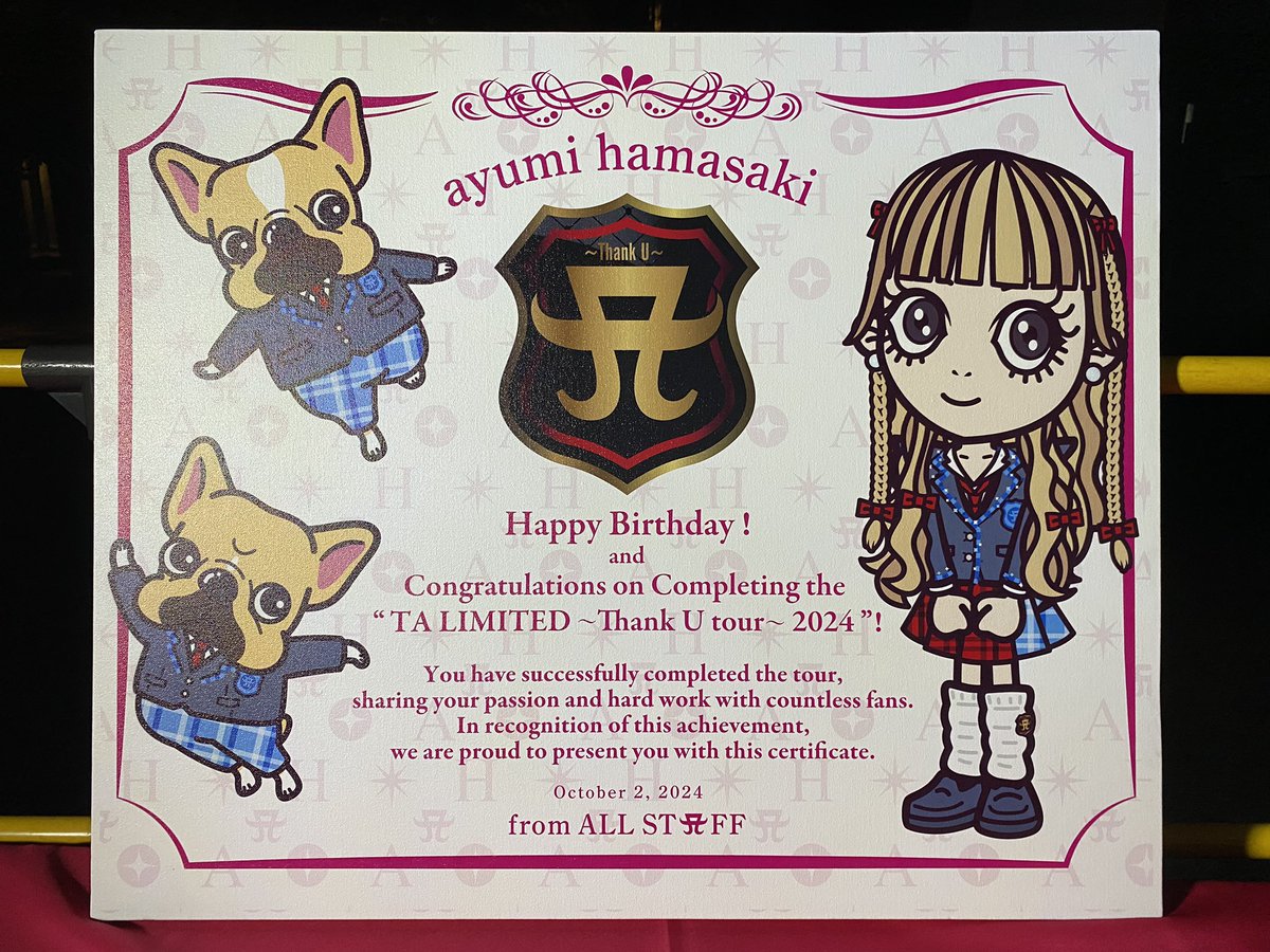 eri_1978102's tweet photo. ❤️🩷❤️TA LIMITED ~Thank U tour~ 2024❤️🩷❤️
《大阪》Zepp Namba
浜崎学園 卒業式🏫🎓🌸💕
@ayu_19980408
#浜崎あゆみ
#ayumihamasaki
#TATOUR
#TALIMITED2024
#ThankUtour
#浜崎学園 https://t.co/4WKTElazIB