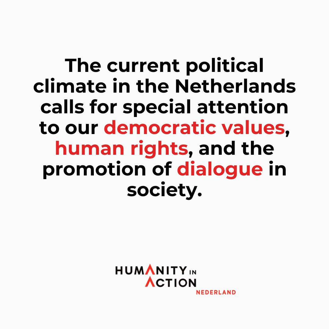 Humanity in Action needs your help 👉 help us continue making an impact on democracy, human rights, and open dialogue!

➡ Donate: humanityinaction.org/netherlands-ab…
➡ Share this post with your network. 
➡ Book a HiA Training: humanityinaction.org/netherlands-pr… 

Your support means the world to us!