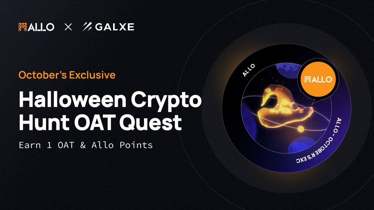October's Exclusive Halloween Crypto Hunt Galxe OAT Quest is now live on <a href="/Galxe/">Galxe</a> 🚀 

Participate now - app.galxe.com/quest/ALLO/GCq…