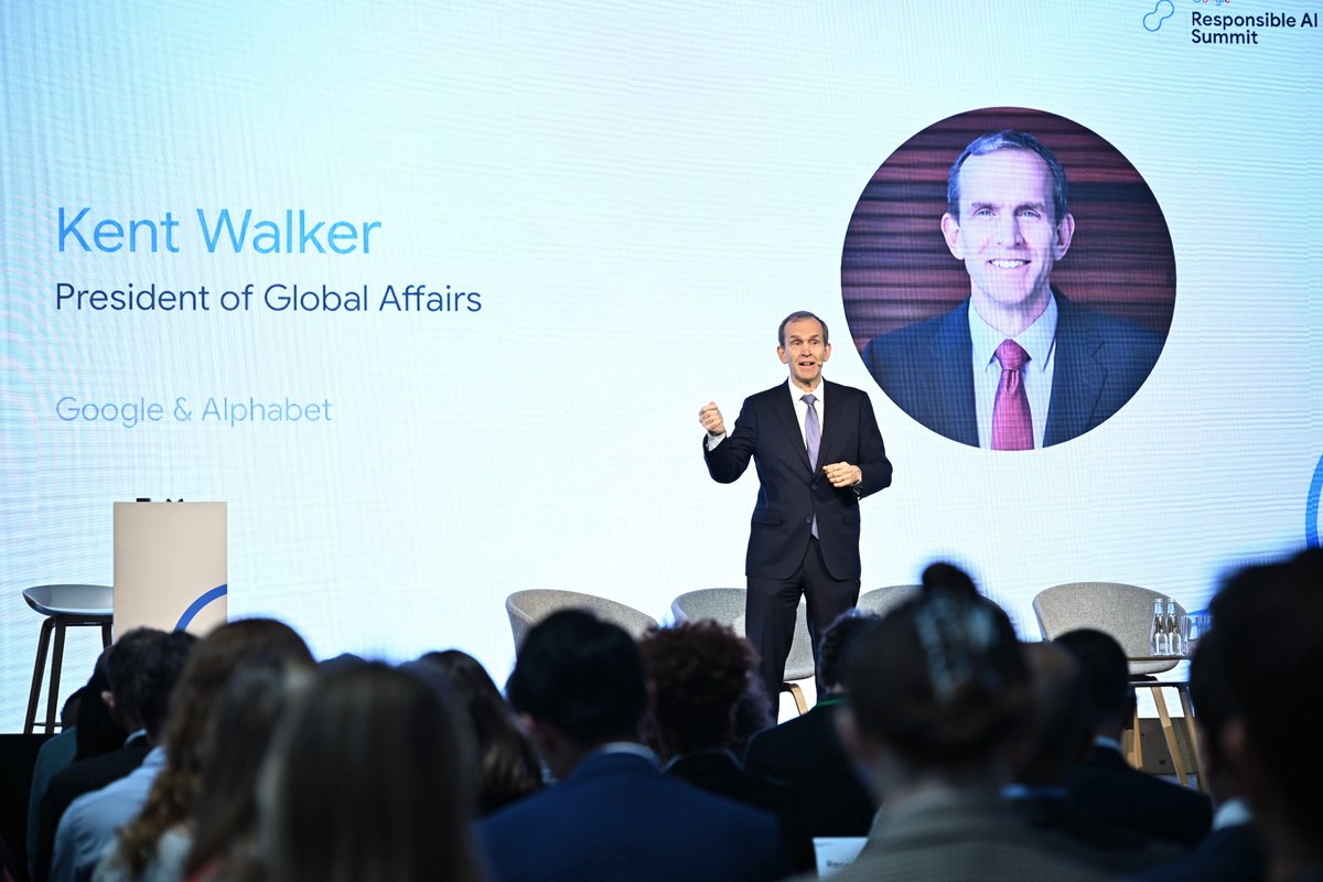 GoogleEnFrance's tweet photo. [Responsible AI Summit]

"Pour saisir pleinement les opportunités fondées sur l'#IA, l'#Europe doit prioriser son adoption, l'innovation, la R&amp;D, les infrastructures et la formation."  

🗣️ @Kent_Walker, President of Global Affairs @Google https://t.co/GcKQXszFEU