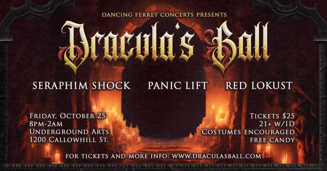 Seraphim Shock returns to Philadelphia October 25th at Dracula's Ball 🖤 #gothic #Halloween #rock