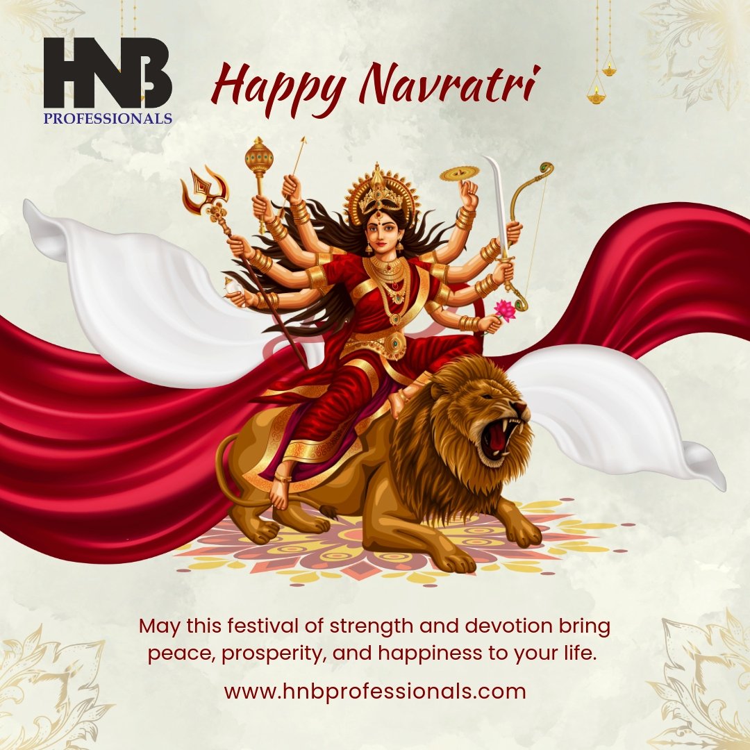 ✨ Happy Navratri ! ✨

May this festival of strength and devotion bring peace, prosperity, and happiness to your life. 🌸🙏
 
#HappyNavratri #Navratri2024 #FestiveVibes  #NavratriWishes #CelebrateWithJoy #FestivalsOfIndia #DurgaPuja #NavratriCelebration #HNBProfessionals