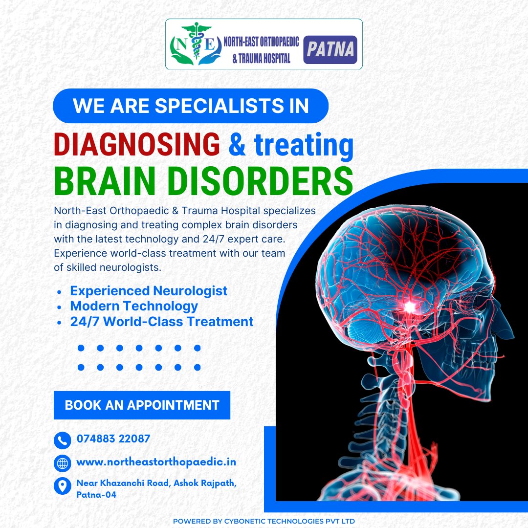 northorthopedic's tweet image. Diagnosing &amp;amp; treating #BrainDisorders with precision and care. 🧠 Our experienced #neurologists, cutting-edge technology, and 24/7 world-class treatment ensure the best care for your neurological health.

☎+91-74883-22087
🌐northeastorthopaedic.in

#BrainHealth #NeurologyExperts