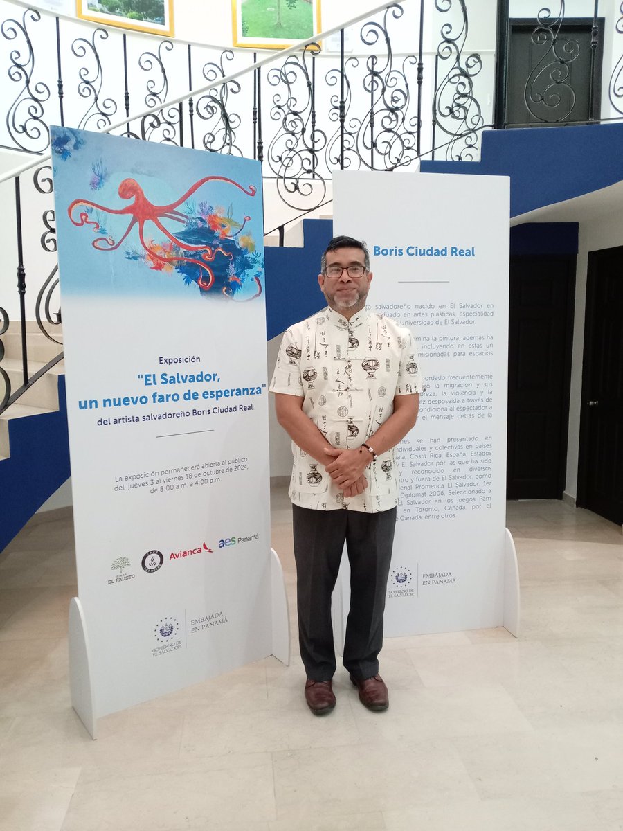 DONEURO20's tweet photo. Inauguración de la Exposición "EL SALVADOR, UN NUEVO FARO DE ESPERANZA" ; del artista salvadoreño Boris Ciudad Real.

Embajada de El Salvador en Panamá. https://t.co/0zUNV0cxA6