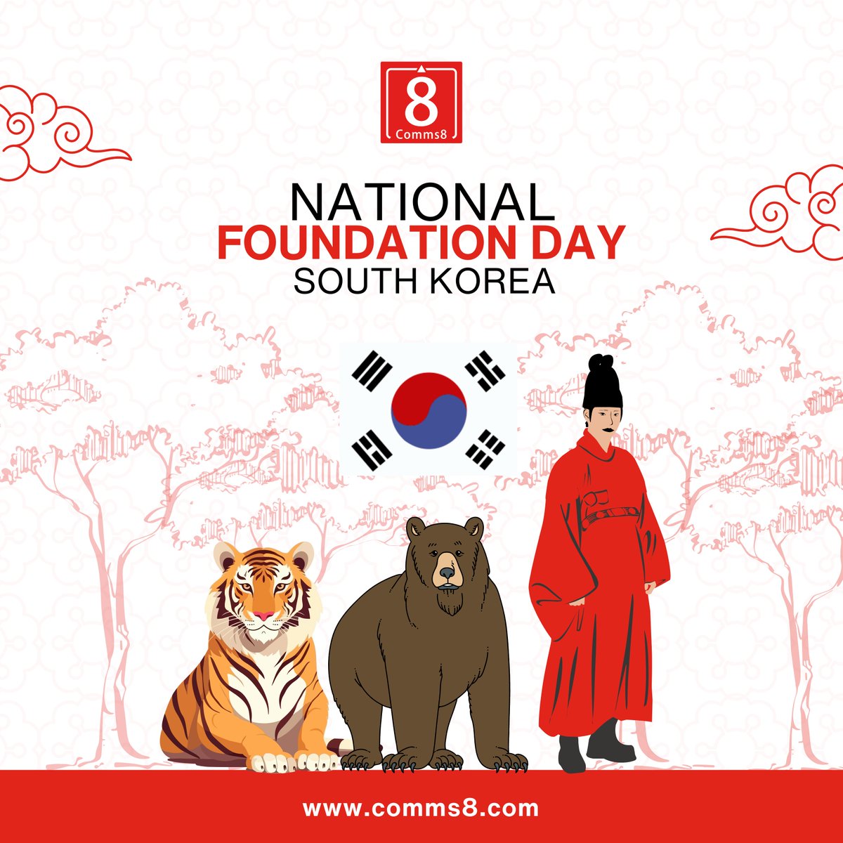 Comms8's tweet image. Happy National Foundation Day, South Korea! Today, we honor the rich history and culture that have shaped this vibrant nation. Wishing everyone a meaningful and joyful day of reflection and celebration!

#KPOP #KPOPCON11 #koreanvids #kdrama #bts_army #NCT