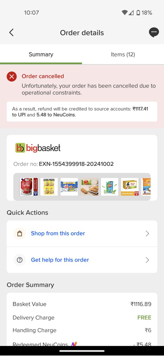 santuamit's tweet photo. @bigbasket_com thank you for the super poor service, you guys are too unprofessional, one my product didn't delivered on time + no information my the order is delayed later i jave to call the team to check still they don't have the answer https://t.co/RmjFzSVWi3