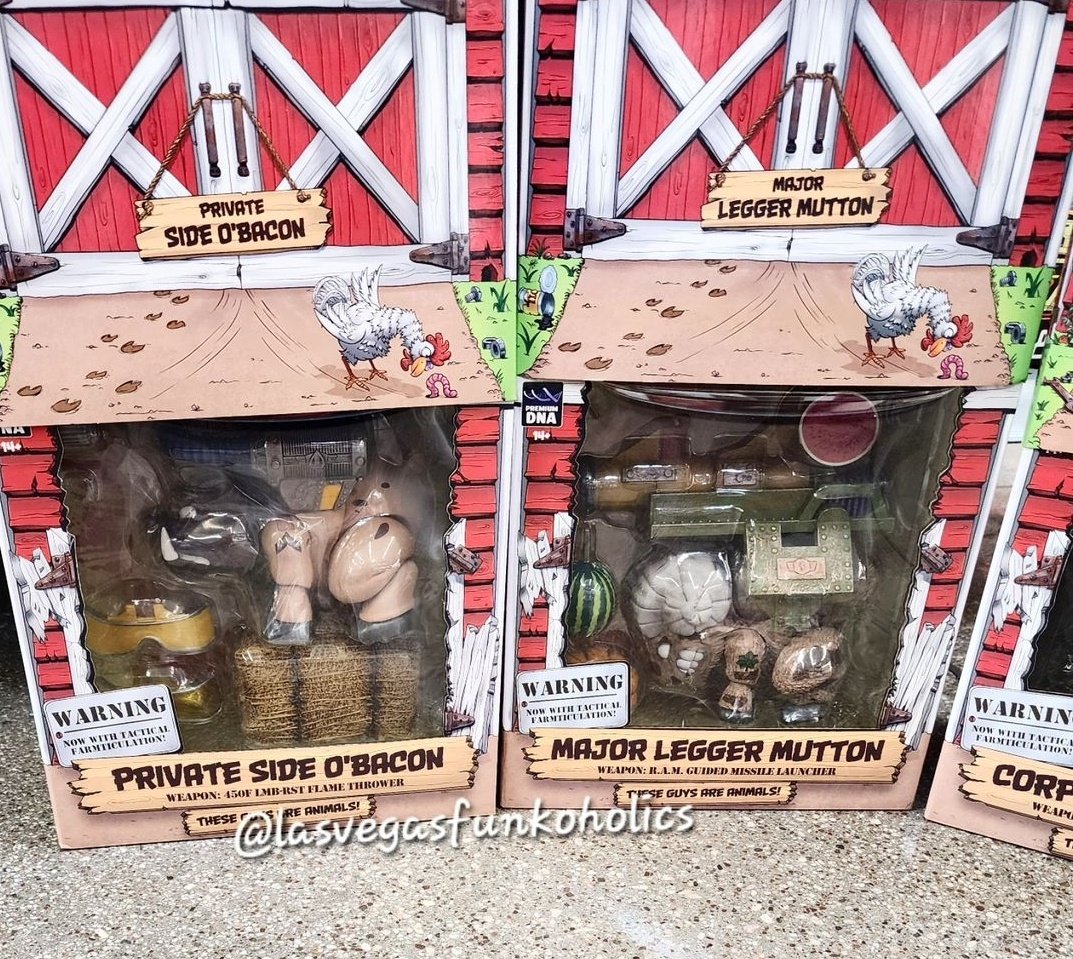 LVFunkoholics's tweet image. Closer look @Walmart and at Premium Dna Toys Barnyard Commandos.

 #thegreatgarloo #Roboforce #bikermicefrommars #Walmart #Nacelleverse #toystagram #toyphotography #toynews #collectible #nerdculture  #retro #garloo #actionfigures