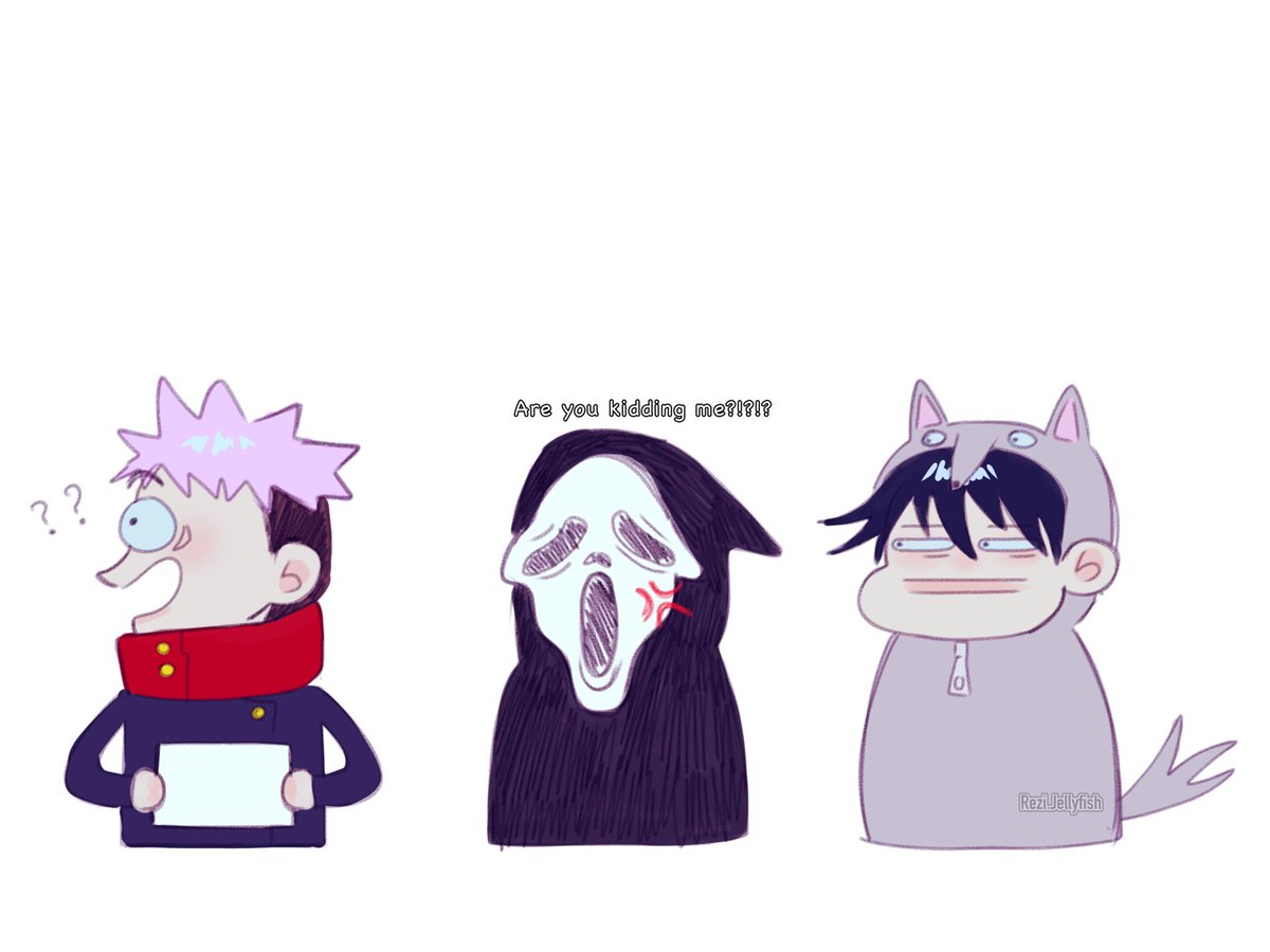 ReziJellyfish's tweet photo. Spooky month 🦇🎃👻 #itafushikugi 
(I fixed it 😌😌😌) https://t.co/LnvFF7BALz