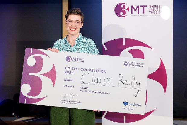 Congratulations to <a href="/UQHealth/">UQ Health</a> PhD student
<a href="/ClaireReillyAPD/">Claire Reilly</a>, winner of the 2024 UQ 3MT competition 🎊
Claire had just 3 minutes to present her research, which investigates the challenges faced by families of children with temporary feeding tubes.

brnw.ch/21wNp1O