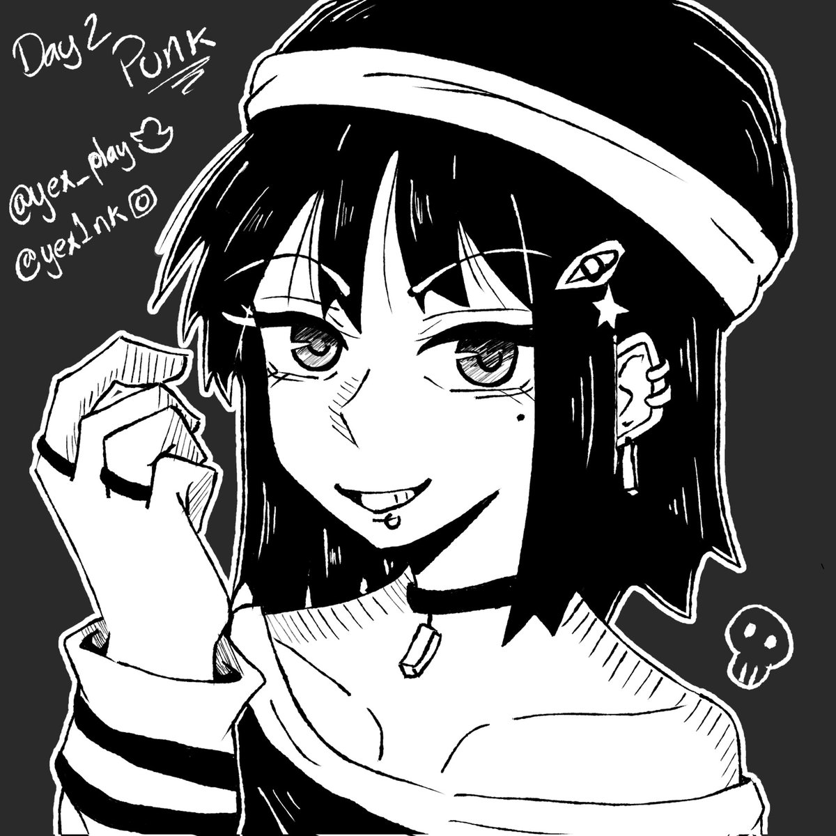 yex_play's tweet photo. Well I'm still standing in the challenge, so yeah here we are in the second day with the theme punk
#draw #drawing #animeart #anime #inktober2024 #inktober #digitaldrawing https://t.co/9X9fCmLJN2