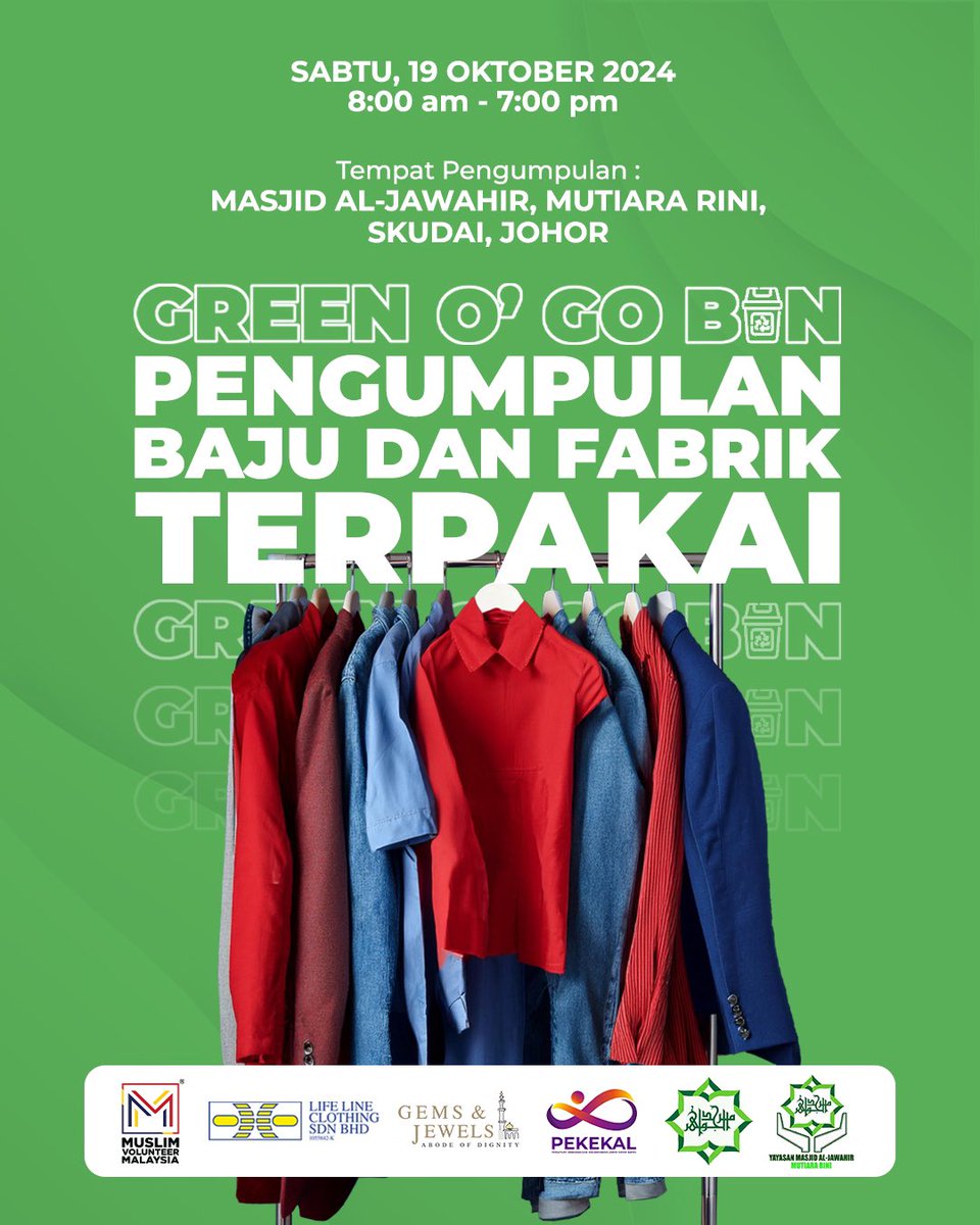 VolunteerMVM's tweet photo. Kalian ada baju lama atau barang fabrik yang dah tak pakai di rumah ?

Jom sumbang pakaian &amp; barang fabrik anda kepada kami!

Sebarang pertanyaan boleh hubungi kami di talian berikut: 0104237064 (Syafiq)

#muslimvolunteermalaysia #recycle #bundle #johor https://t.co/MaPqGd9A8t