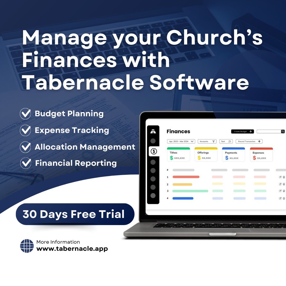 Easy to record church expenses and income with instant report generation and real time tracking of where your money is being utilized.  Saves time and enhances church financial accountability and transparency. 
#churchaccounting #churchmanagementsoftware