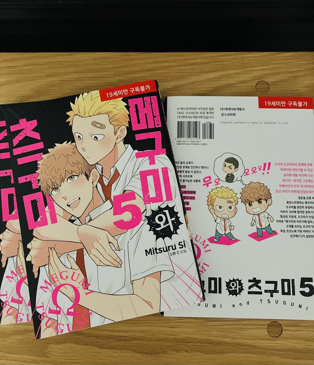 韓国の皆様に読んで頂けている『めぐみとつぐみ』シリーズもついに5巻…!☺️💕いつもありがとうございます!今回も丁寧に訳して頂き感謝です✨韓国の皆様、是非よろしくお願いします〜!!