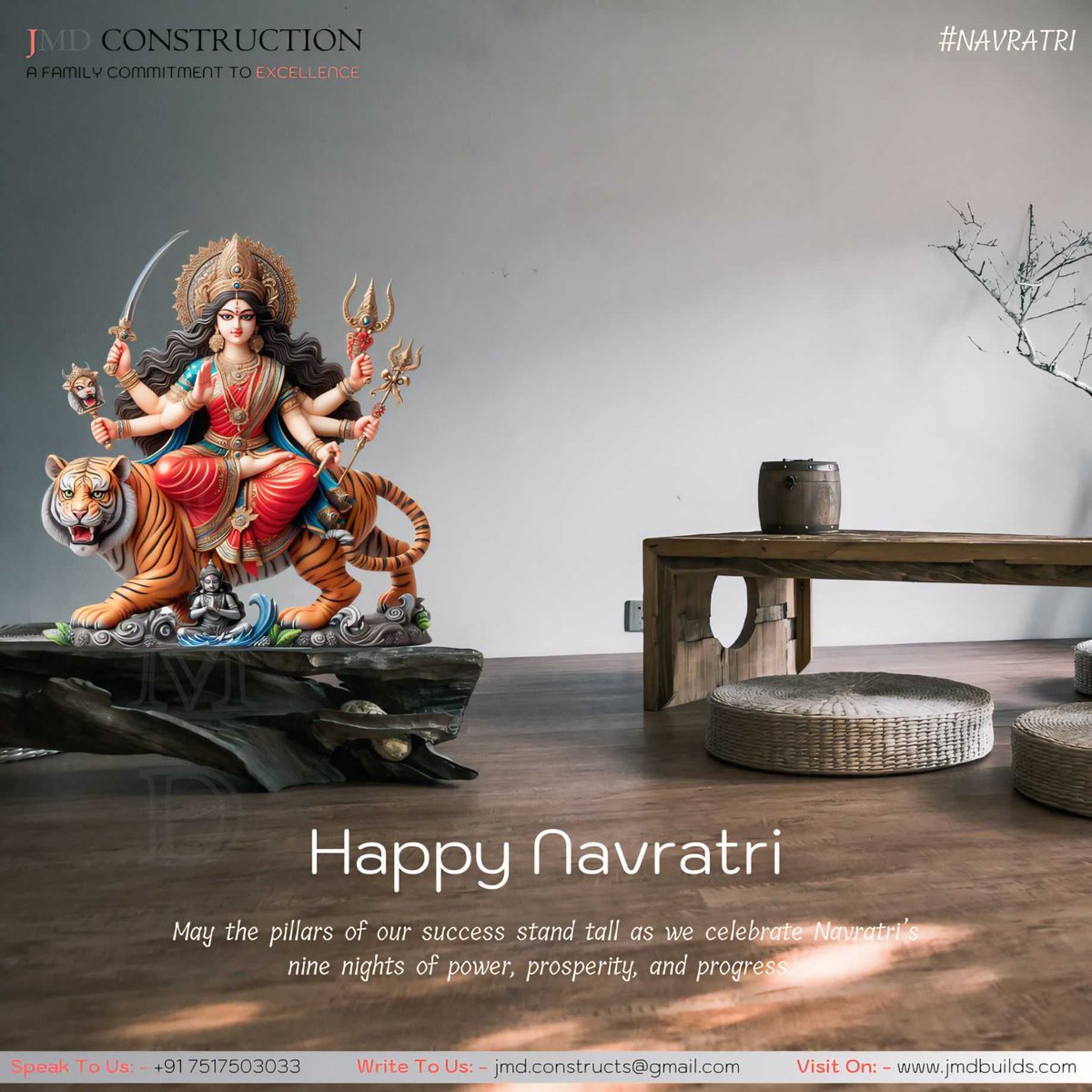 jmd_co's tweet photo. Celebrating strength and devotion

Happy Navratri 

#navratri #navratrispecial #navratri2024 #JMD #lonavala #villa #Construction #Trending #viral #twitterbot #India #festival #twitt https://t.co/IB3nBZsi0k