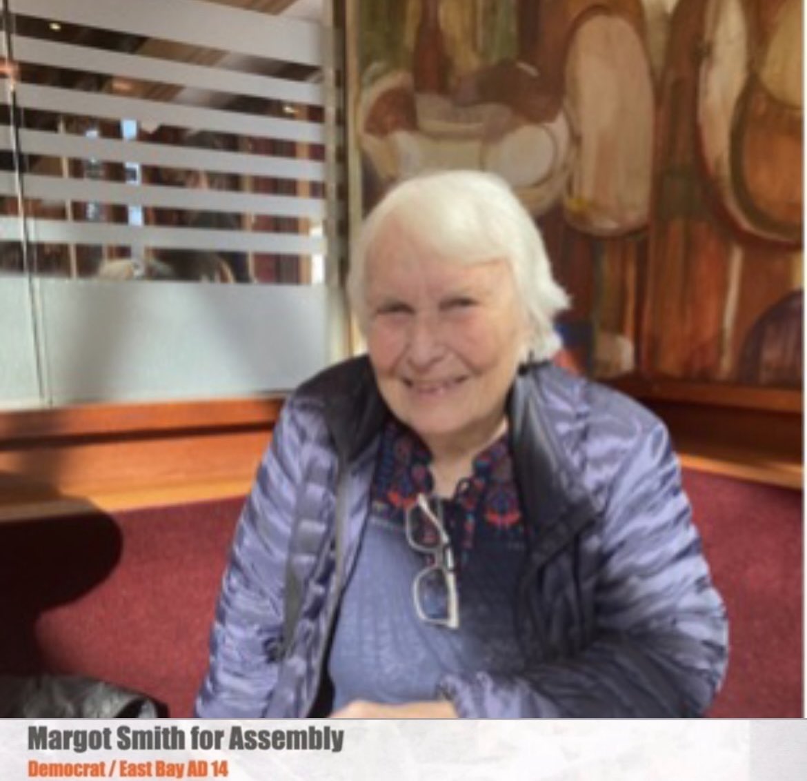 margotsmith_D14's tweet photo. Vote Margot Smith for District 14! 🌟 I stands for real change:
💊 Medicare for All 🏠 Stop evictions, affordable housing 🌎 Clean energy &amp; green spaces 💰 Living wage for all 🎓 Better education &amp; free community college 🚉 Fast, quiet public transit 🌿 Save People’s Park https://t.co/jXFriwBobP