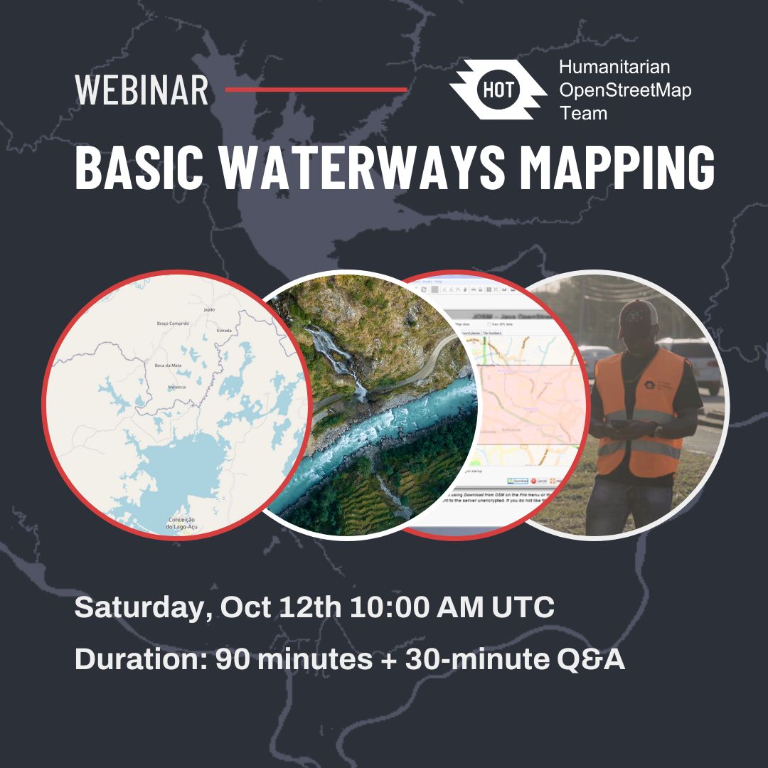 From natural watercourses to barriers and facilities, how well do you know how to map waterways in <a href="/OpenStreetMap/">OpenStreetMap</a>?

Don't miss our Basic waterways mapping webinar and contribute to add these map features so crucial for disaster and community planning. 

buff.ly/3zbCk6w