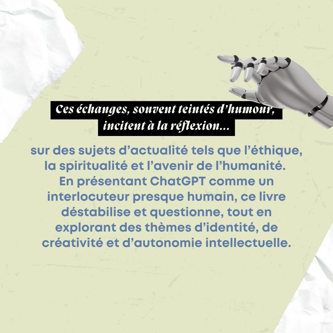 Diateino's tweet photo. Plus que quelques jours avant la sortie de cette nouvelle pépite sur l'intelligence artificielle ! 🧠📲

Le livre de @francois_deymier  explore l’avenir de l’intelligence artificielle à travers des dialogues authentiques entre un journaliste et ChatGPT. 

 #IA #Livre https://t.co/HTC0BaZ0Ew