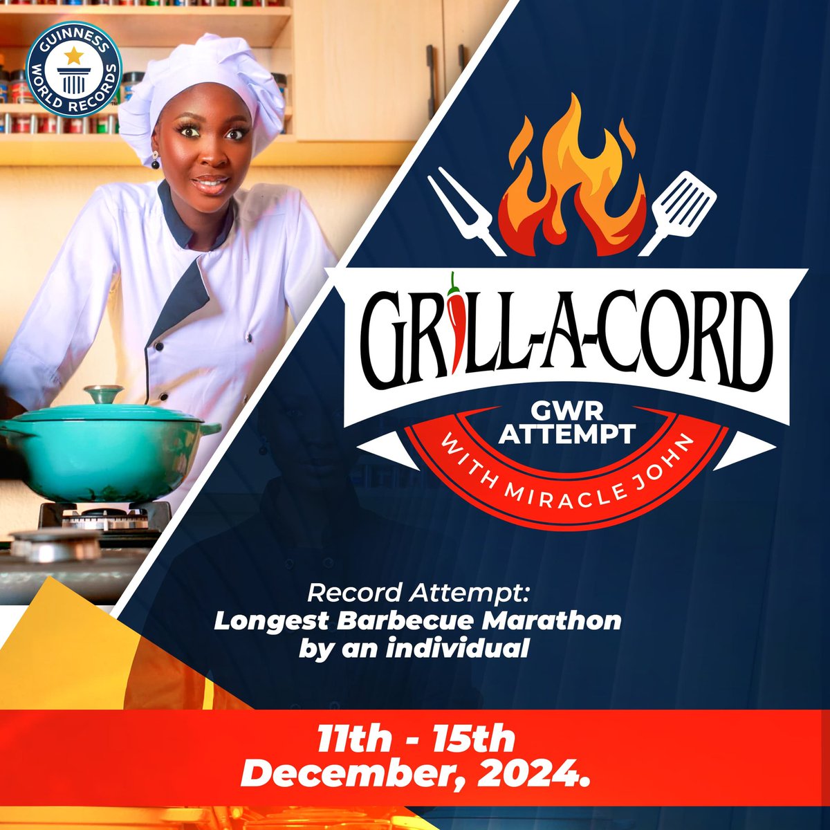 arewaafoodqueen's tweet photo. #Vic2ryonly
Every great thing that has ever happened started with a dream. I have a dream!
Come the 11th-15th of December, this dream will become a reality
#GrillACord #GuinnessWorldRecord #MinaKitchen #GrillingWithMiracle #SarautaArewaMina #LongestBarbecueMarathon #MaiSuya https://t.co/F2yzYamxep