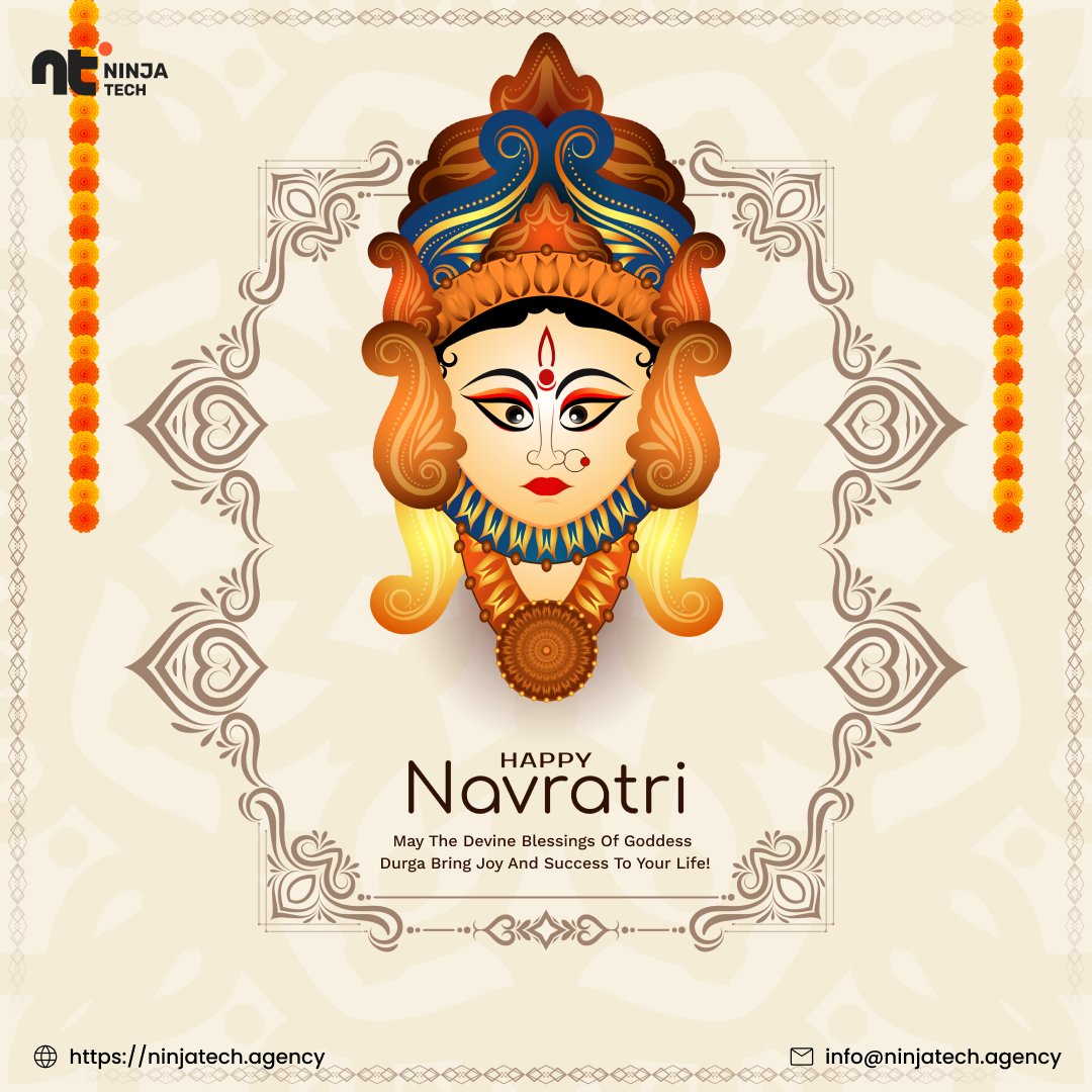 NinjaTechnolabs's tweet image. This Navratri, let&apos;s invoke the spirit of new beginnings and success! May the nine days of festivity bring you joy, prosperity and positive energy. 🏵️💫

#HappyNavratri #NinjaTech #Navratri2024 #Festival #Joy #CelebrateWithNinjaTech #Prosperity #Success