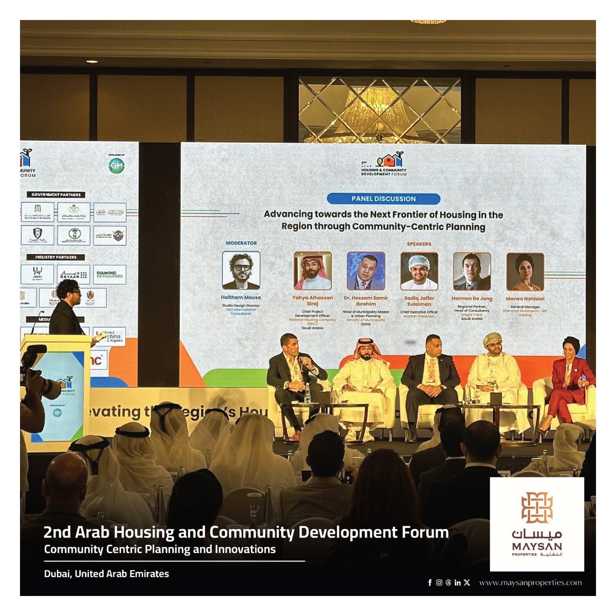 At the 2nd Arab Housing &amp; Community Development Forum in Dubai, Sadiq Jaffer Sulaiman, CEO of Maysan Properties SAOC, was one of the guest panel speakers. He emphasized the importance of community-centered planning for addressing regional housing challenges

#AHCDF2024