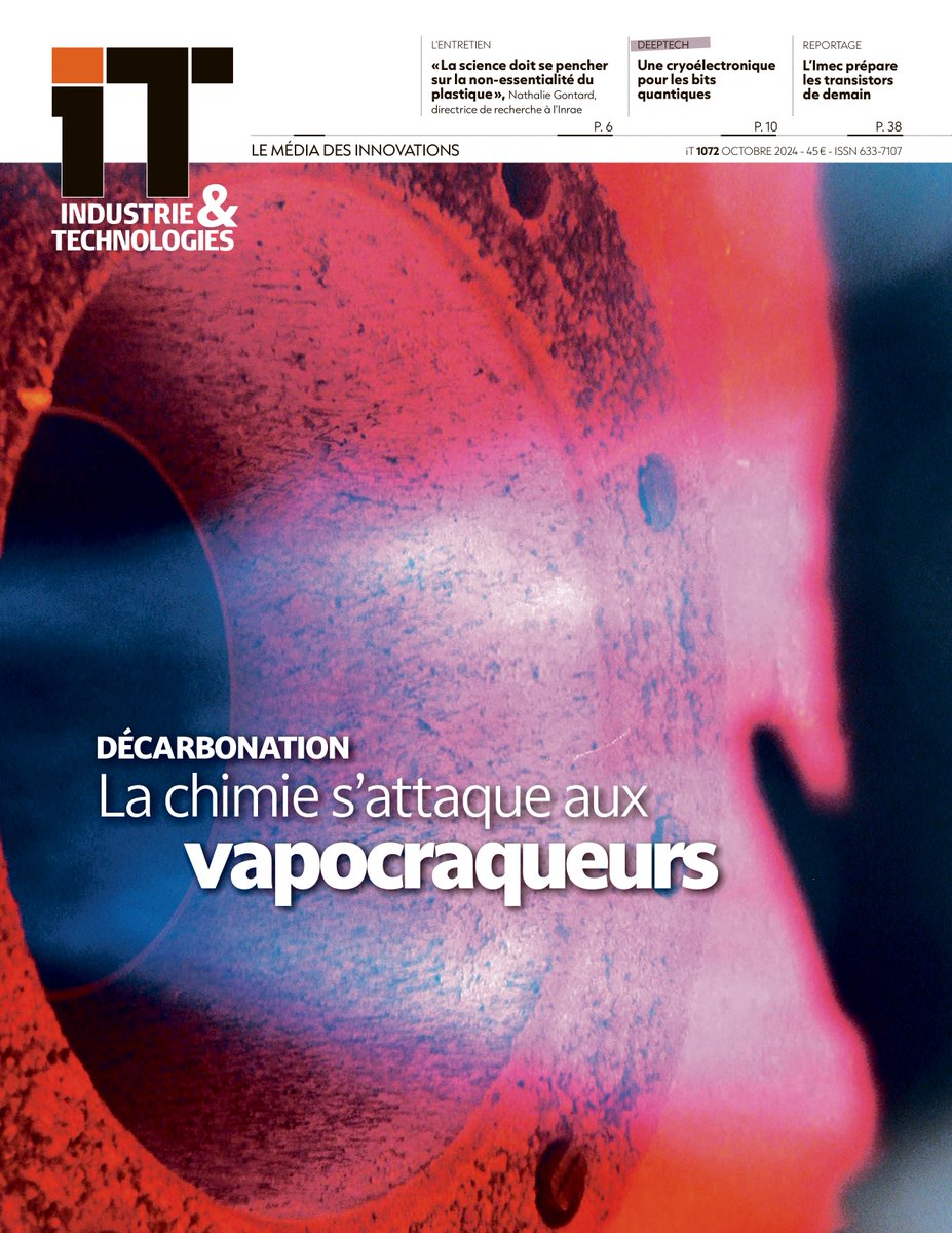 Dans le dernier numéro d'Industrie &amp; Technologies, j'ai enquêté sur l'un des plus gros défis de la #chimie en matière de réduction des émissions de #CO2 : la #décarbonation des #vapocraqueurs